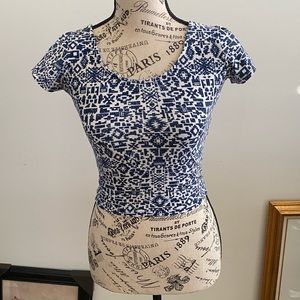 Tribal Print Crop Top